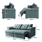 Sofá Retrátil E Reclinável Bipartido 2 Lugares 2,10m Veludo C