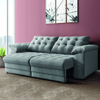 Sofá Retrátil E Reclinável Bipartido 3 Lugares 2,30m Suede Ve