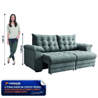 Sofá Retrátil E Reclinável Bipartido 3 Lugares 2,30m Suede Ve