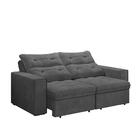 Sofá Retrátil E Reclinável Bipartido Com Baú 2m 3 Lugares Mav