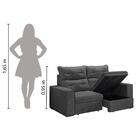 Sofá Retrátil E Reclinável Bipartido Com Baú 2m 3 Lugares Mav