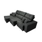 Sofá Retrátil E Reclinável Cama Inbox Diamond 2,52m Tecido Su