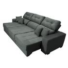 Sofá Retrátil E Reclinável Cama Inbox Diamond 2,72m Tecido Su
