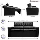 Sofá Retrátil E Reclinável Cama Inbox Slim 1,50m Tecido Suede