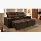 Sofá Retratil E Reclinavel Chicago 2,00 Mts Veludo Marrom