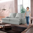 Sofá Retrátil E Reclinável Com Catraca Blindada 200cm Merlot