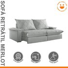 Sofá Retrátil E Reclinável Com Catraca Blindada 200cm Merlot