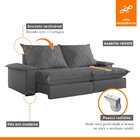 Sofá Retrátil E Reclinável Com Catraca Blindada 200cm Merlot