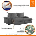 Sofá Retrátil E Reclinável Com Catraca Blindada 200cm Merlot