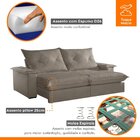 Sofá Retrátil E Reclinável Com Catraca Blindada 200cm Mônaco