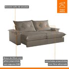 Sofá Retrátil E Reclinável Com Catraca Blindada 200cm Mônaco