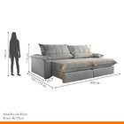 Sofá Retrátil E Reclinável Com Catraca Blindada 200cm Porto B