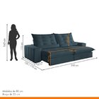 Sofá Retrátil E Reclinável Com Catraca Blindada 210cm Dubai E