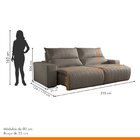 Sofá Retrátil E Reclinável Com Catraca Blindada 210cm Palermo