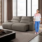 Sofá Retrátil E Reclinável Com Catraca Blindada 210cm Palermo