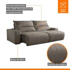 Sofá Retrátil E Reclinável Com Catraca Blindada 210cm Palermo