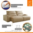 Sofá Retrátil E Reclinável Com Catraca Blindada 210cm Palermo