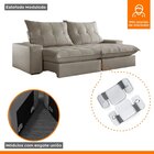 Sofá Retrátil E Reclinável Com Catraca Blindada 210cm Porto N