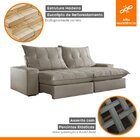 Sofá Retrátil E Reclinável Com Catraca Blindada 210cm Porto N