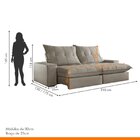 Sofá Retrátil E Reclinável Com Catraca Blindada 210cm Porto N