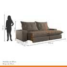 Sofá Retrátil E Reclinável Com Catraca Blindada 210cm Porto V