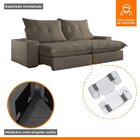 Sofá Retrátil E Reclinável Com Catraca Blindada 210cm Porto V