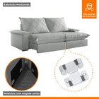 Sofá Retrátil E Reclinável Com Catraca Blindada 220cm Merlot