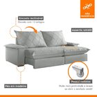 Sofá Retrátil E Reclinável Com Catraca Blindada 220cm Merlot