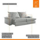 Sofá Retrátil E Reclinável Com Catraca Blindada 220cm Merlot