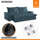 Sofá Retrátil E Reclinável Com Catraca Blindada 220cm Mônaco