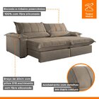 Sofá Retrátil E Reclinável Com Catraca Blindada 220cm Porto B