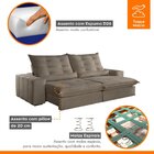 Sofá Retrátil E Reclinável Com Catraca Blindada 230cm Dubai V