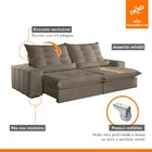 Sofá Retrátil E Reclinável Com Catraca Blindada 230cm Dubai V