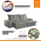 Sofá Retrátil E Reclinável Com Catraca Blindada 230cm Dubai V