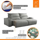 Sofá Retrátil E Reclinável Com Catraca Blindada 230cm Palermo