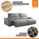 Sofá Retrátil E Reclinável Com Catraca Blindada 230cm Palermo