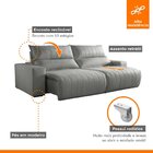 Sofá Retrátil E Reclinável Com Catraca Blindada 230cm Palermo