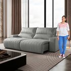 Sofá Retrátil E Reclinável Com Catraca Blindada 230cm Palermo