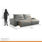 Sofá Retrátil E Reclinável Com Catraca Blindada 230cm Palermo