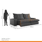 Sofá Retrátil E Reclinável Com Catraca Blindada 230cm Porto V