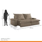 Sofá Retrátil E Reclinável Com Catraca Blindada 240cm Merlot