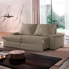 Sofá Retrátil E Reclinável Com Catraca Blindada 240cm Merlot