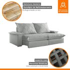 Sofá Retrátil E Reclinável Com Catraca Blindada 240cm Merlot