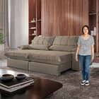 Sofá Retrátil E Reclinável Com Catraca Blindada 240cm Porto B