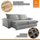 Sofá Retrátil E Reclinável Com Catraca Blindada 240cm Porto B