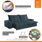 Sofá Retrátil E Reclinável Com Catraca Blindada 250cm Dubai E