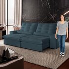 Sofá Retrátil E Reclinável Com Catraca Blindada 250cm Dubai E