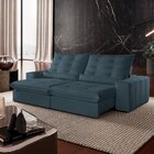 Sofá Retrátil E Reclinável Com Catraca Blindada 250cm Dubai E