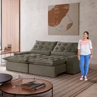 Sofá Retrátil E Reclinável Com Catraca Blindada 250cm Montano