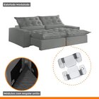 Sofá Retrátil E Reclinável Com Catraca Blindada 250cm Montano